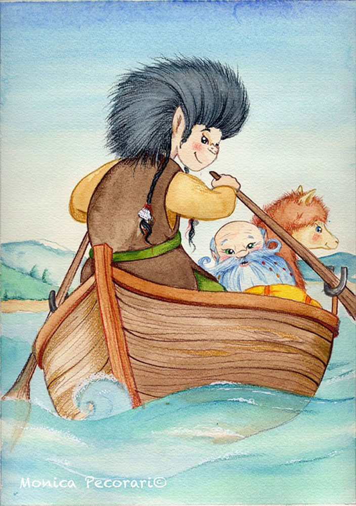 Illustration from the story "Buddy and the meeting with the wise Pua Pua"