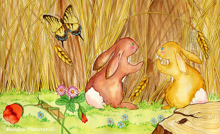Illustrazione tratta dal libro per bambini:: “Cuccioli di campagna”