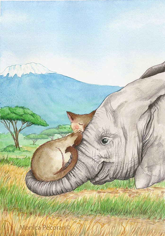Illustrazione tratta dal calendario artistico the Igattimatti 2021 dedicato alle specie in via d’estinzione 